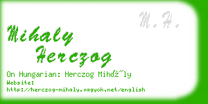 mihaly herczog business card